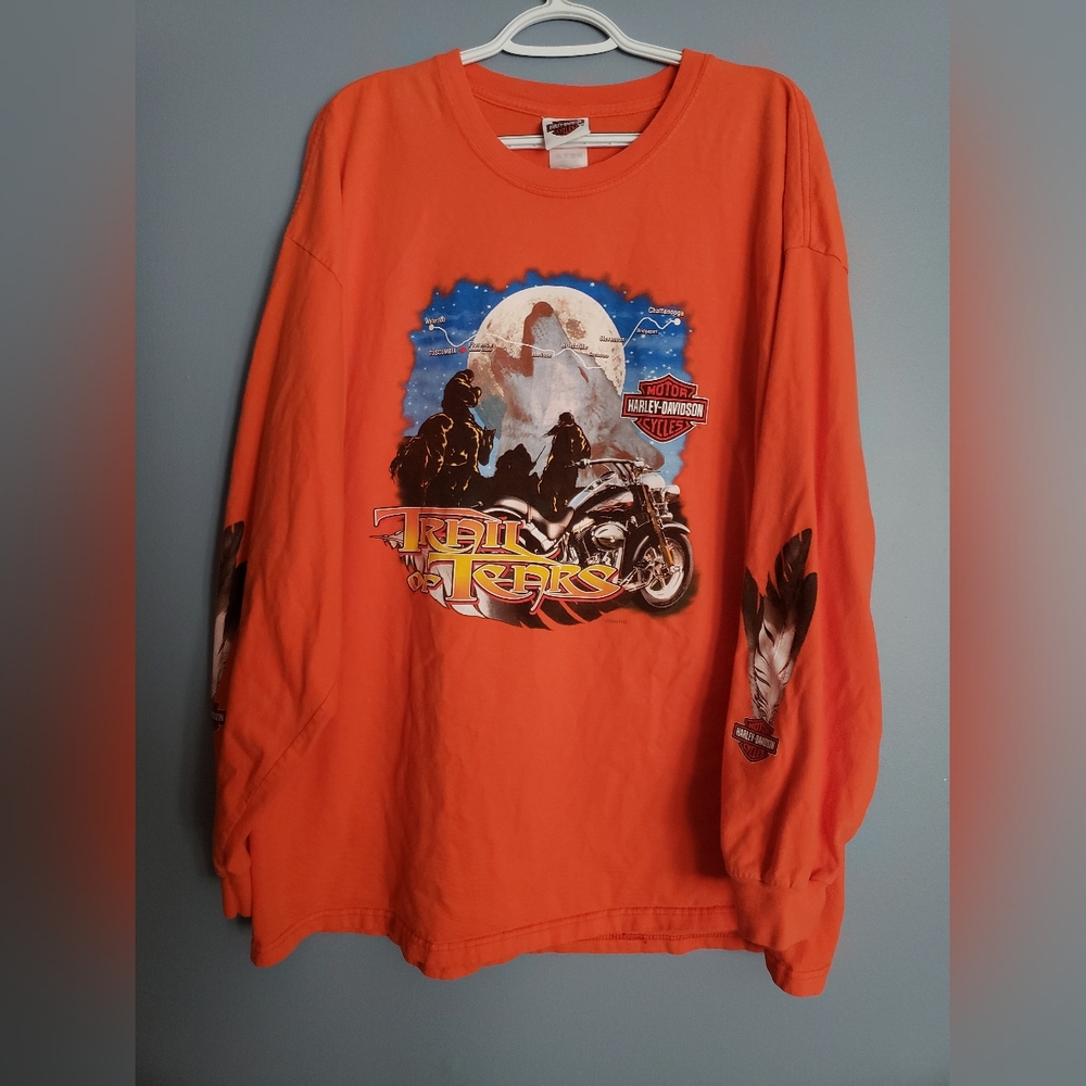 Harley Davidson Trail of Tears long sleeve tee shirt
